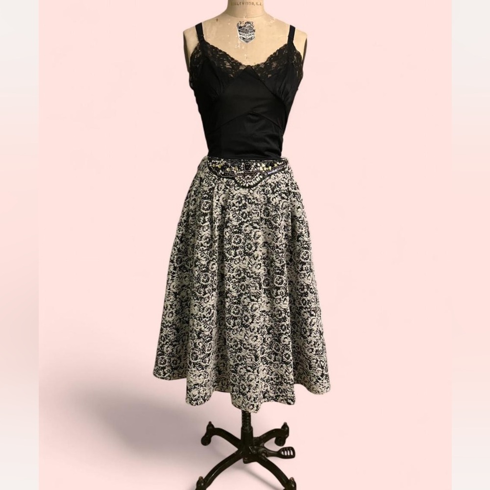 Haute Couture Brocade A-Line Skirt